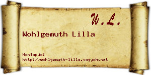 Wohlgemuth Lilla névjegykártya