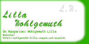 lilla wohlgemuth business card